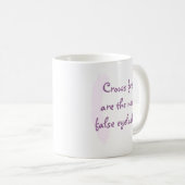 Crows Feeds sind die neuen falschen Eyelashes Kaffeetasse (VorderseiteRechts)