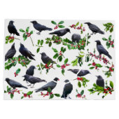 Crows Holly Gift Bag Große Geschenktüte (Rückseite)