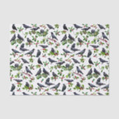 Crows Holly Tissue Paper Seidenpapier (Vorderseite)