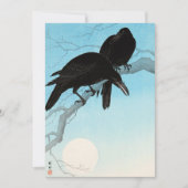 Crows in Moonlight von Ohara Koson Dankeskarte (Vorderseite)