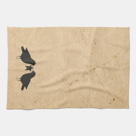 Crows mit Star Kitchtuch Geschirrtuch (Horizontal)