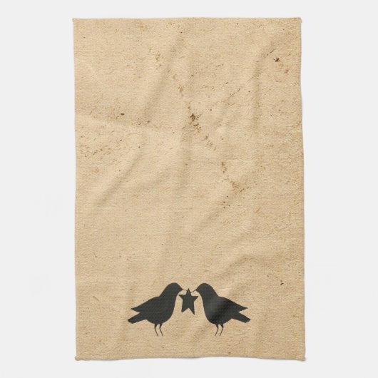 Crows mit Star Kitchtuch Geschirrtuch (Vertikal)