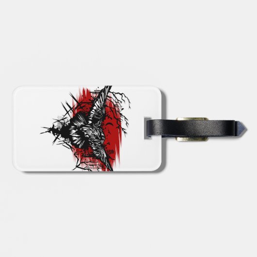 Crows Night Gepäckanhänger (Rückseite horizontal)