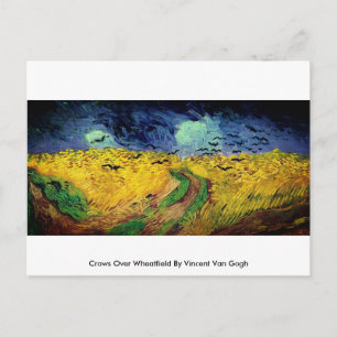 Crows over Wheatfield by Vincent Van Gogh Postcard Postkarte