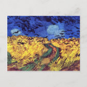 Crows Over Wheatfield von Vincent Van Gogh Postkarte (Vorderseite)