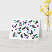 Crows Party Geburtstagskarte Karte (Gelbe Blume)