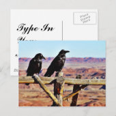 Crows Ravens Birds Black Postkarte (Vorne/Hinten)