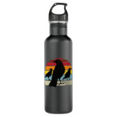 Crows Retro Crow Raven Edelstahlflasche (Vorderseite)