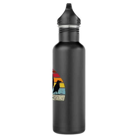 Crows Retro Crow Raven Edelstahlflasche (Rechts)