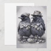 Crows Rock! Karte für Familie Oma Opa Jahrestag (Vorne/Hinten)