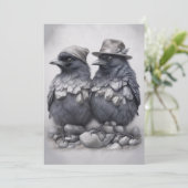 Crows Rock! Karte für Familie Oma Opa Jahrestag (Stehend Vorderseite)