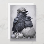 Crows Rock! Karte für Vatertag, Muttertag, Familie (Vorne/Hinten)