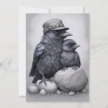 Crows Rock! Karte für Vatertag, Muttertag, Familie