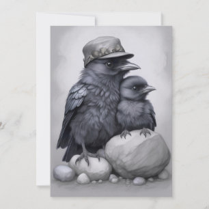 Crows Rock! Karte für Vatertag, Muttertag, Familie