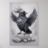 Crows Rock! Poster Krähe ausgebreitete Flügel (Vorne)