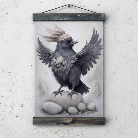 Crows Rock! Poster Krähe ausgebreitete Flügel