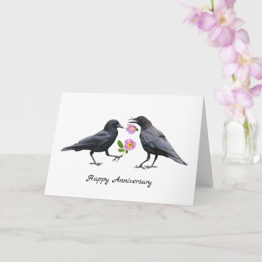 Crows Roses Anniversary Card Karte (Orchidee)