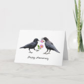 Crows Roses Anniversary Card Karte (Vorderseite)
