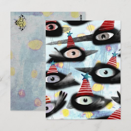 Crows schönes Winter-Party Postkarte (Vorne/Hinten)