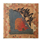 Crows Trap Owls Indische Renaissance Fliese (Vorderseite)