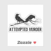 Crows versucht Murder Funny Crow Meme Bird 1WH1 Aufkleber (Blatt)