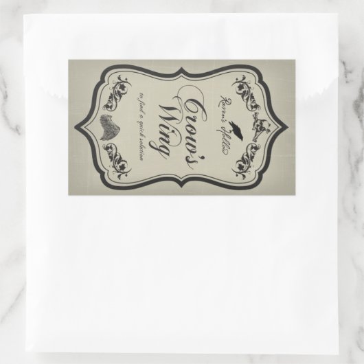 Crow's Wing Halloween Jar Aufkleber (Tasche)