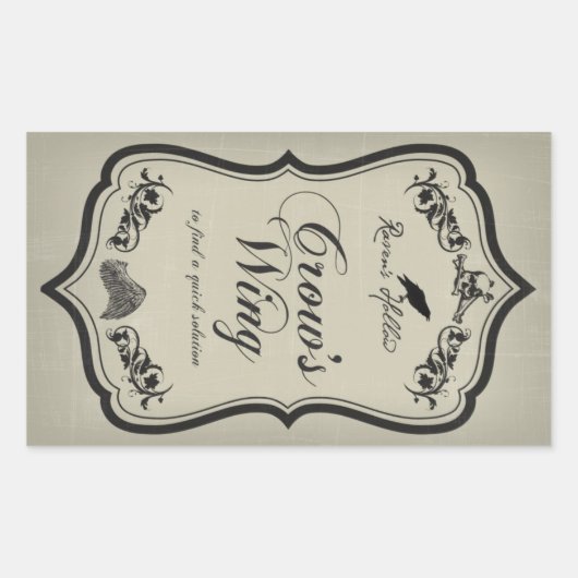 Crow's Wing Halloween Jar Aufkleber (Vorderseite)