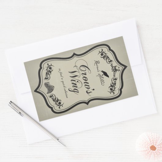 Crow's Wing Halloween Jar Aufkleber (Umschlag)