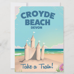 CROYDE BEACH Devon Vintage Reiseposter