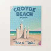 CROYDE BEACH Devon Vintage Reiseposter Puzzle (Vertikal)