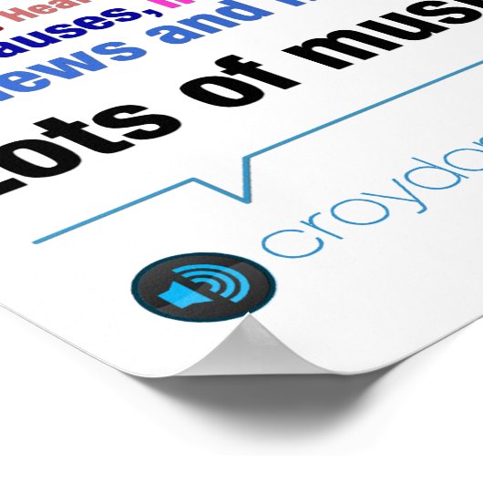 Croydon Radio A4 Poster (Ecke)