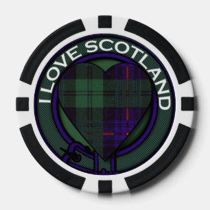 Crozierclan karierter schottischer Kilt Tartan Pokerchips