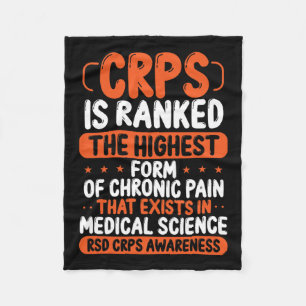 Crps Awareness Chronic Pain Orange Ribbon Rsd Crps Fleecedecke