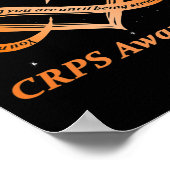 Crps Awareness Chronic Pain Orange Ribbon Rsd Crps Poster (Ecke)