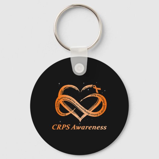 Crps Awareness Chronic Pain Orange Ribbon Rsd Crps Schlüsselanhänger (Vorderseite)