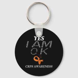 Crps Awareness Chronic Pain Orange Ribbon Rsd Crps Schlüsselanhänger
