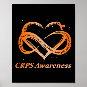 CRPS Awareness Chronische Schmerzen Orange Ribbon  Poster