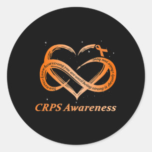 CRPS Awareness Chronische Schmerzen Orange Ribbon  Runder Aufkleber