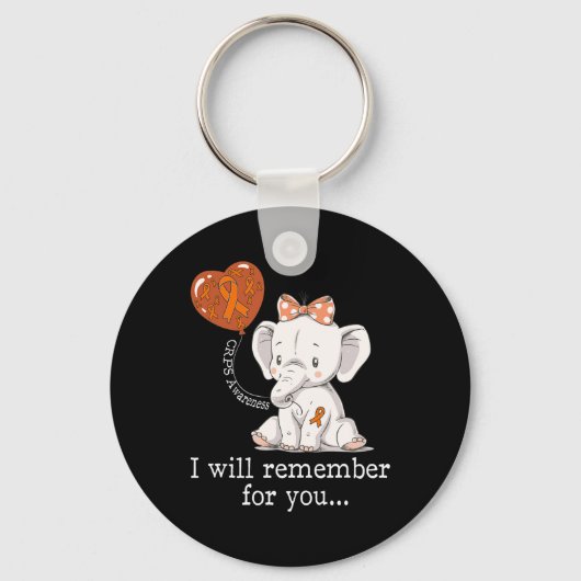 Crps Awareness Elephant Schlüsselanhänger (Vorderseite)