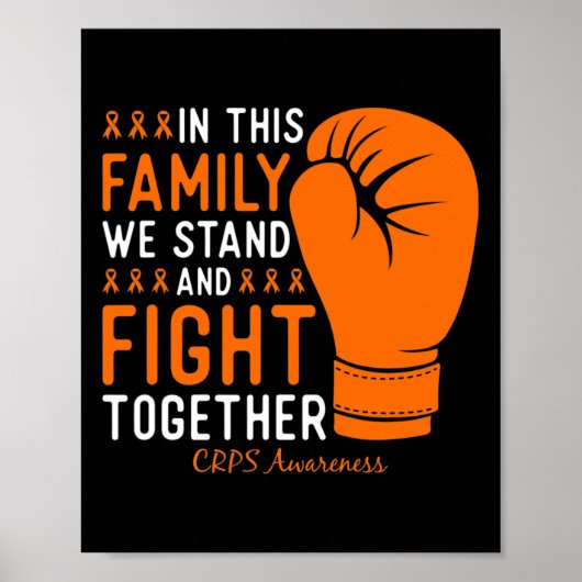 Crps Awareness Family Fight Support Boxhandschuh Poster (Vorne)