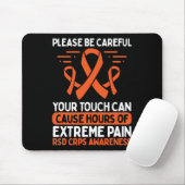 Crps Awareness Fighter Disease Rsd Warrior Orange Mousepad (Mit Mouse)