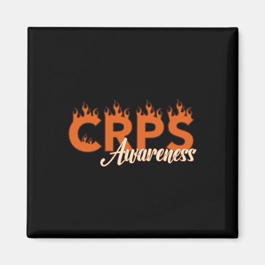 Crps Awareness Flames Magnet (Vorne)