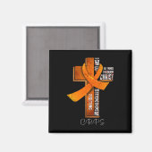 Crps Awareness Orange Ribbon Christlich Cross Magnet (Vorderseite/Rückseite)