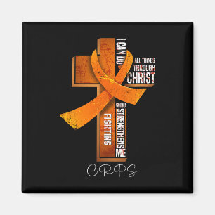 Crps Awareness Orange Ribbon Christlich Cross Magnet