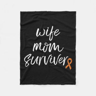 Crps Awareness Orange Ribbon Ehefrau Mama Survivor Fleecedecke