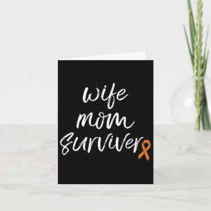 Crps Awareness Orange Ribbon Ehefrau Mama Survivor Karte