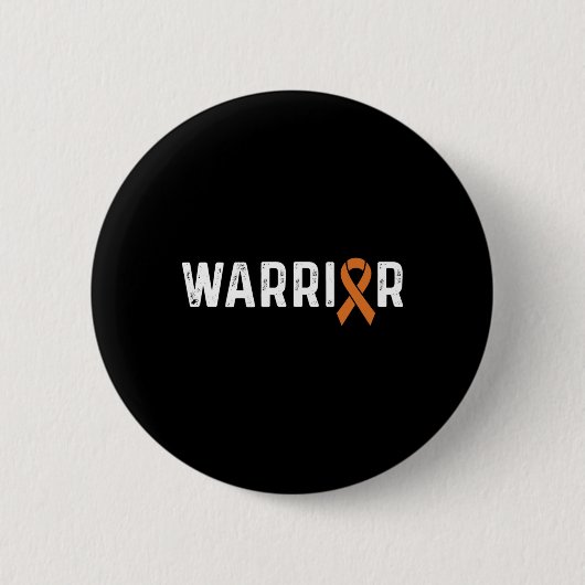 Crps Awareness Orange Ribbon Krieger Button (Vorderseite)