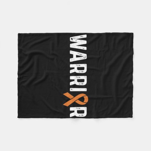 Crps Awareness Orange Ribbon Krieger Fleecedecke (Vorderseite (Horizontal))
