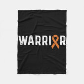 Crps Awareness Orange Ribbon Krieger Fleecedecke (Vorderseite)
