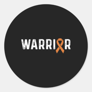 Crps Awareness Orange Ribbon Krieger Runder Aufkleber